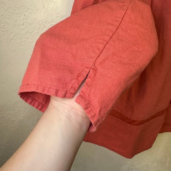 CJ Banks 2004 Vintage Linen Blend Quarter Sleeve Floral Print Women 2X - Picture 4 of 11